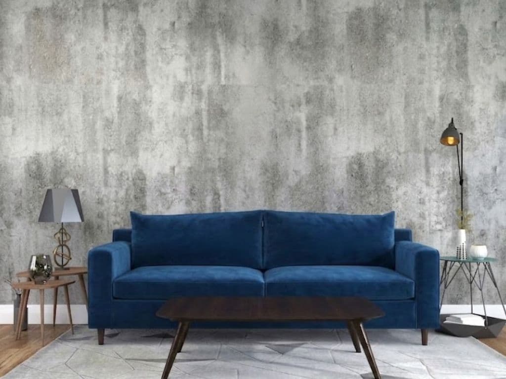 Concrete-effect texture paint
