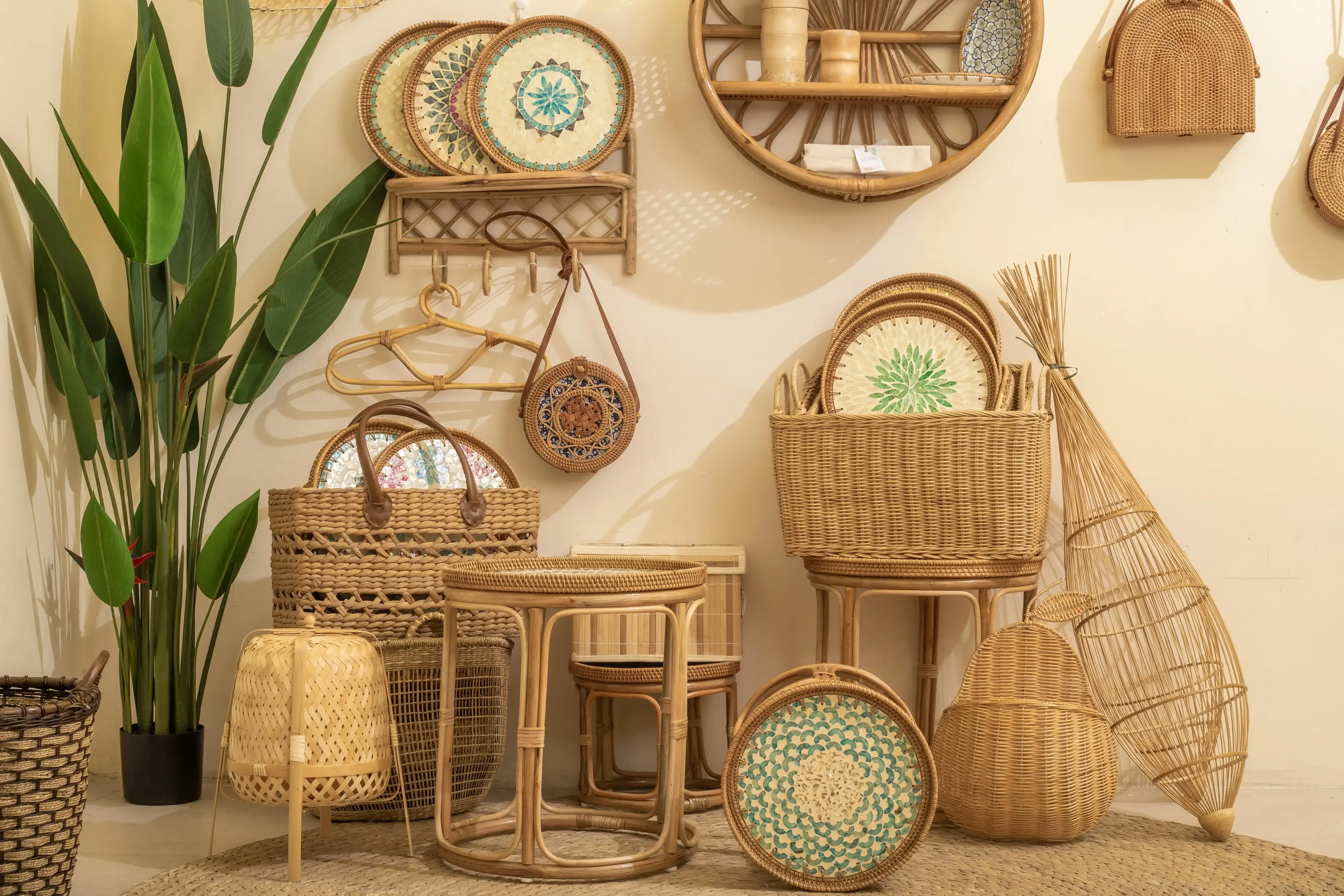 Rattan and woven cane