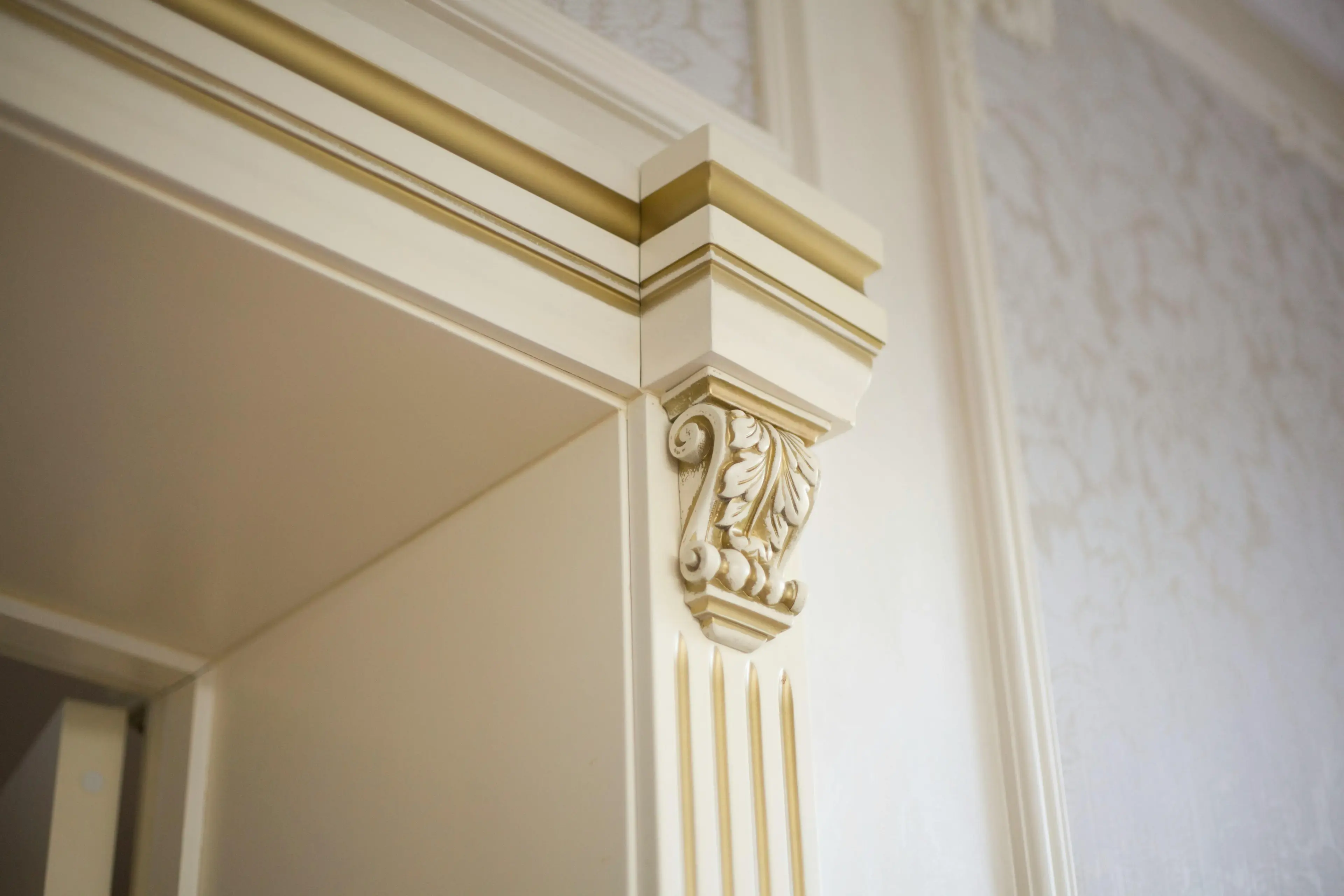Painted wall panelling