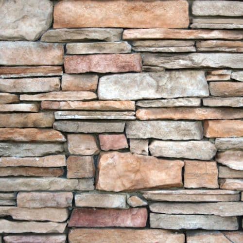 Tumbled limestone flooring