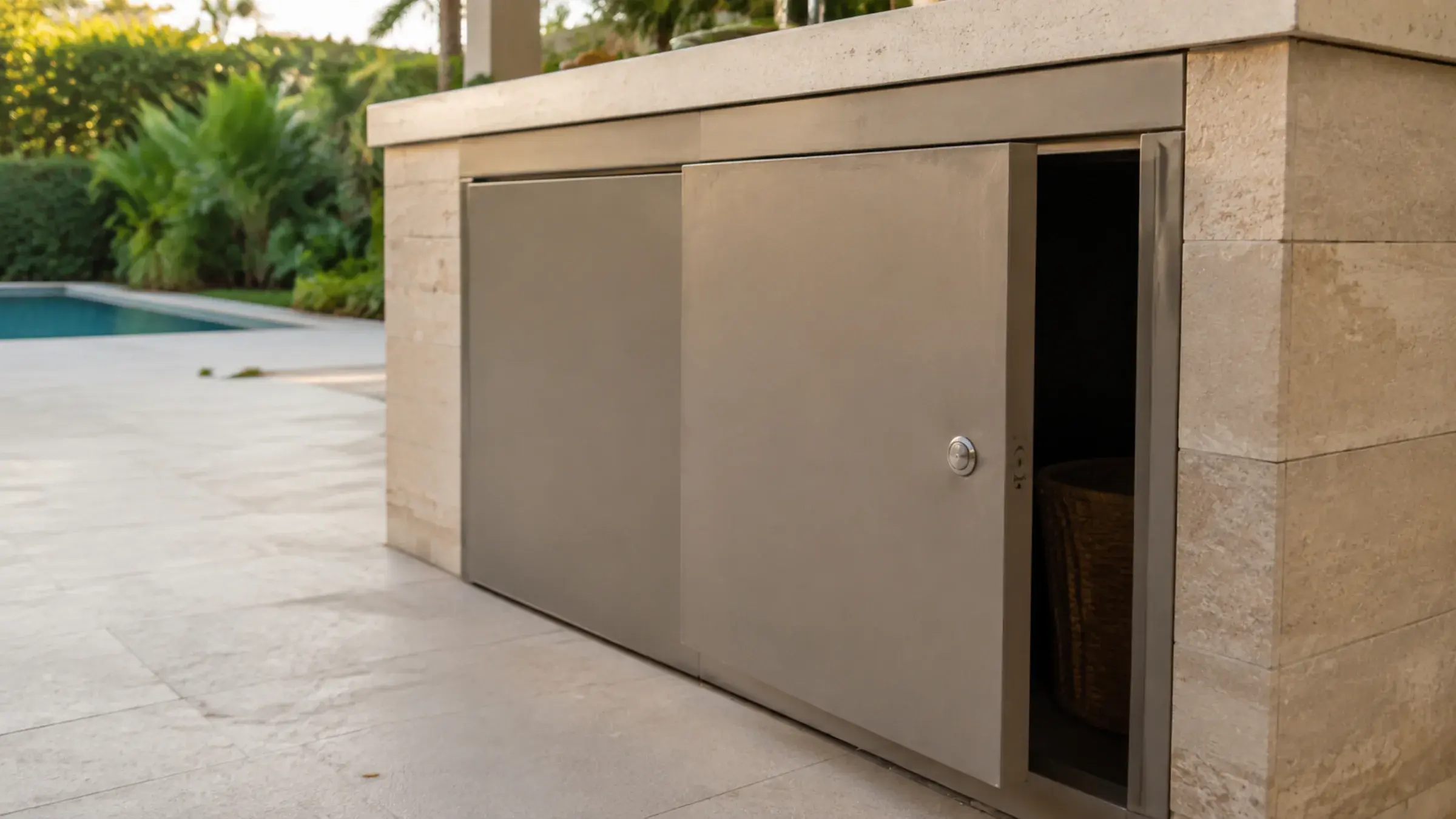 Weatherproof outdoor cabinetry