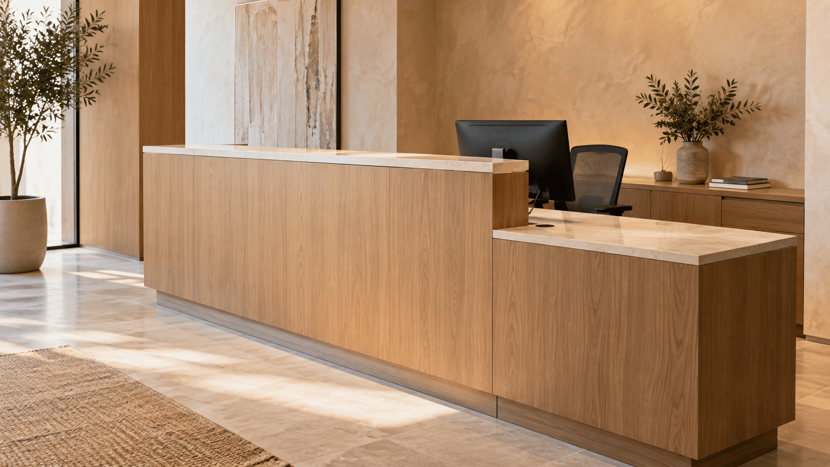 Custom reception desk design in Dubai: what to specify