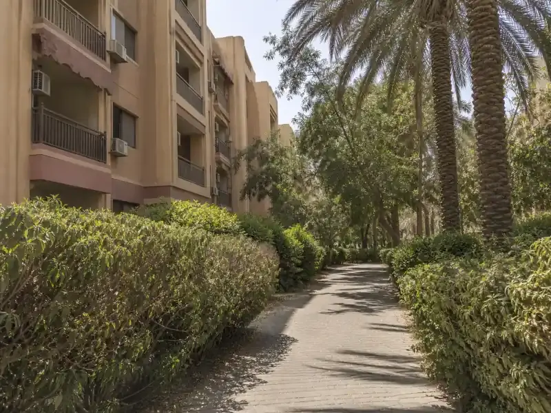 Low-rise apartment blocks in Jebel Ali, Dubai