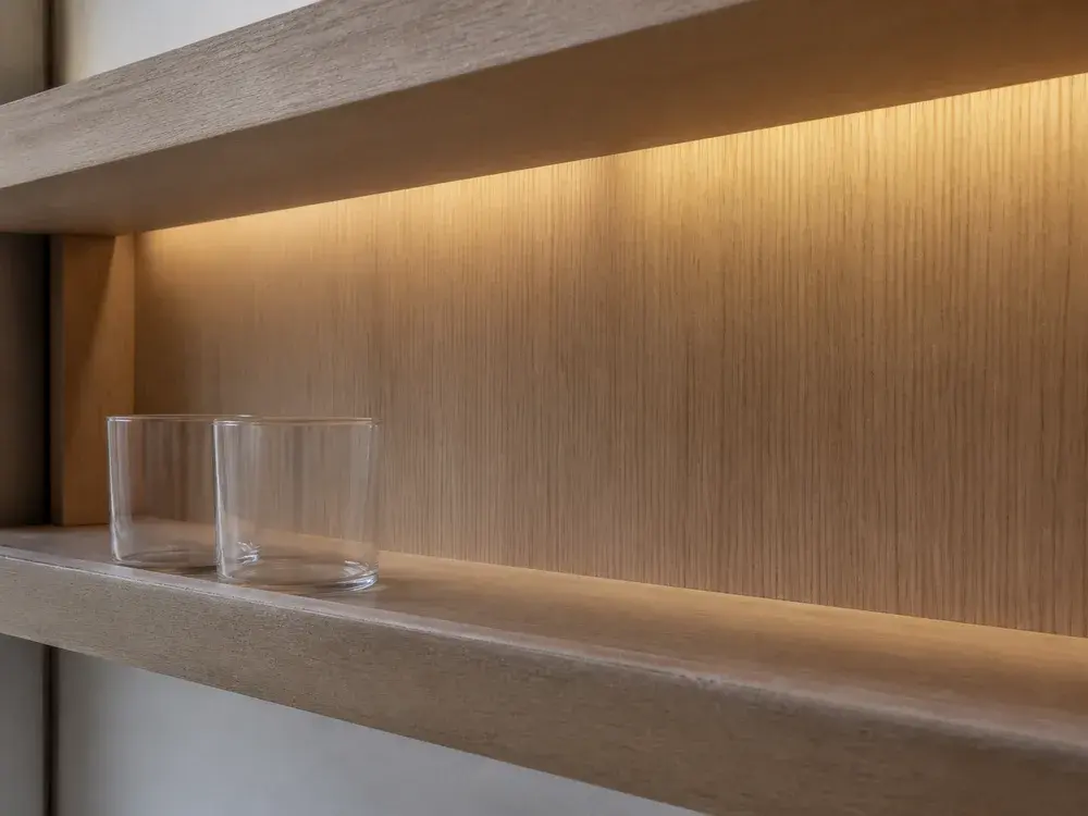 Illuminated Glass Display Joinery — reference finish from the Halo materials library