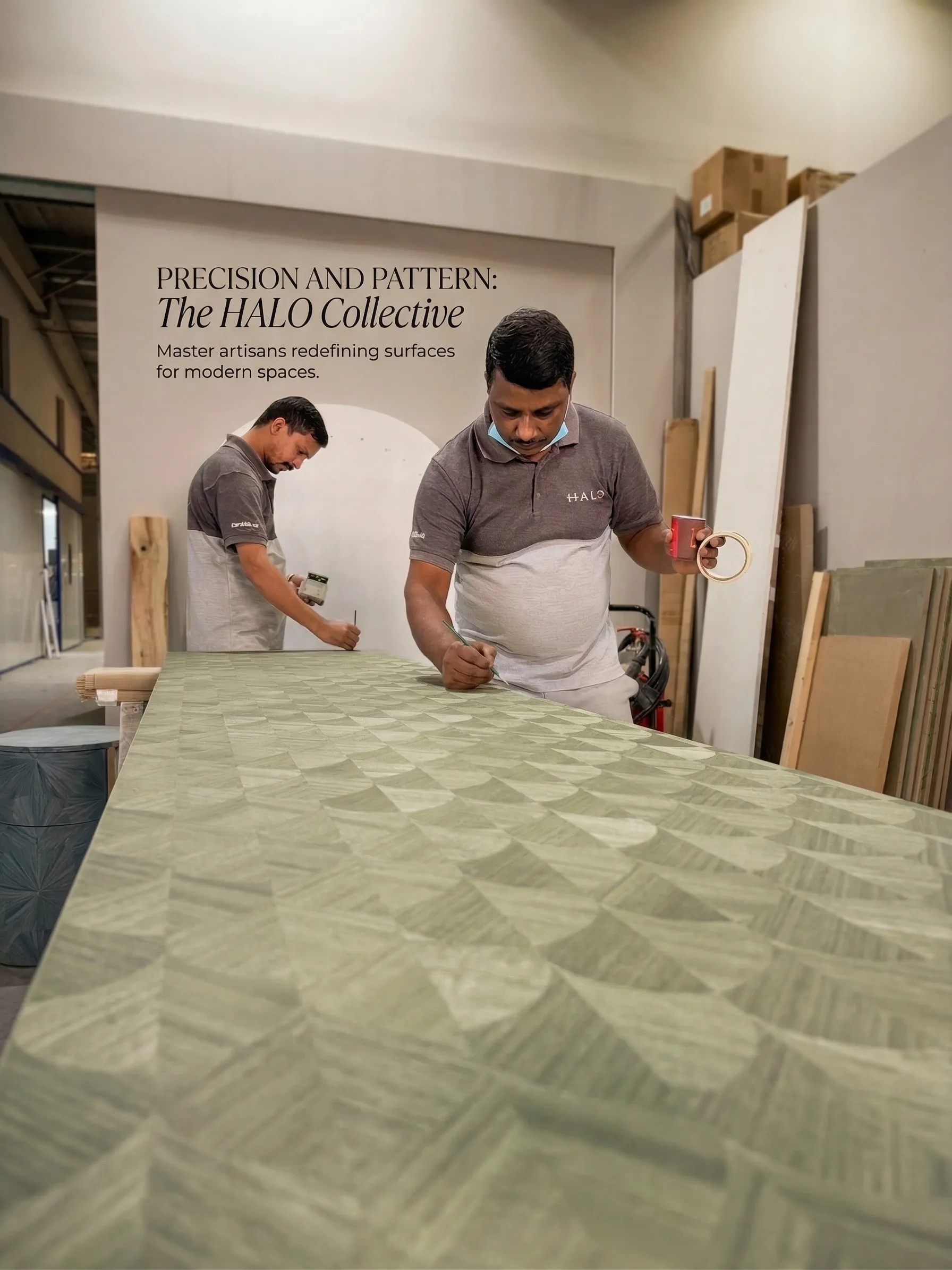 CNC precision cutting and custom joinery production Halo Dubai
